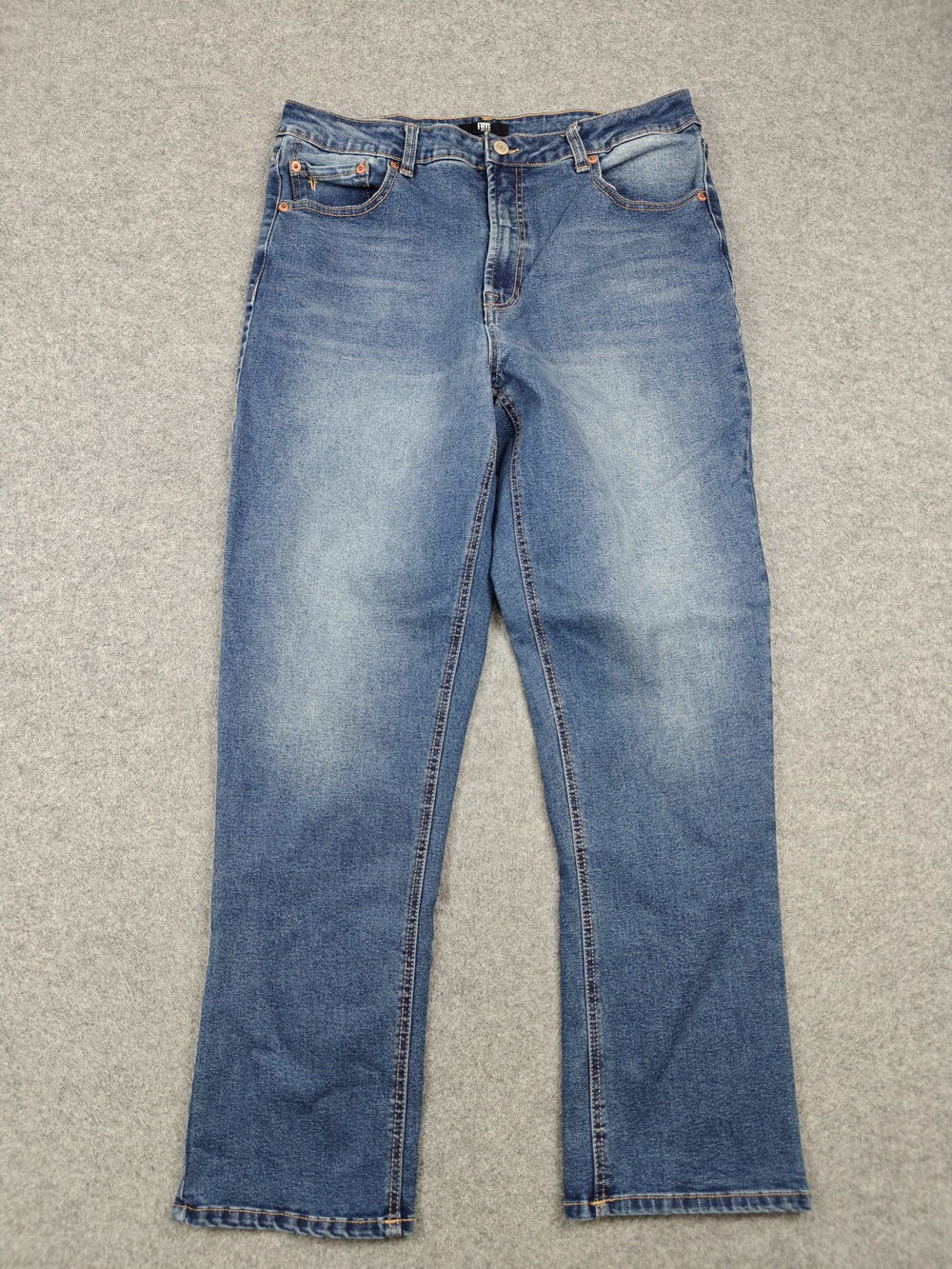 Frye Jeans Womens 12/31 Blue Medium Wash Bootcut Regular Stretch Denim Leather